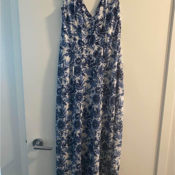 Blue Floral Maxi Dress - Picture 3 of 3